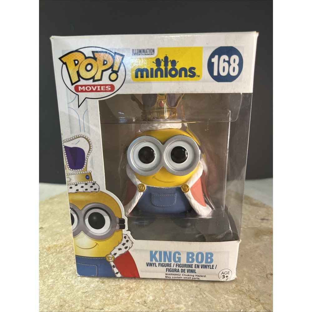 Funko Pop Movies Minions King Bob #168 Vinyl Figure New Sealed Collectible